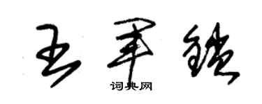 朱锡荣王军锁草书个性签名怎么写