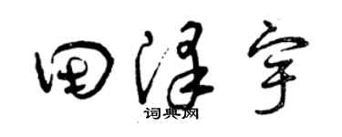 曾庆福田泽宇草书个性签名怎么写