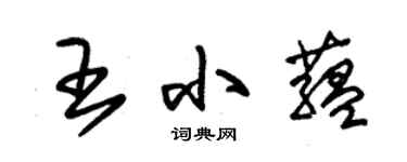 朱锡荣王小蕴草书个性签名怎么写