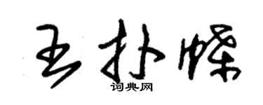 朱锡荣王扑蝶草书个性签名怎么写