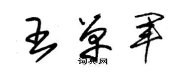 朱锡荣王单军草书个性签名怎么写