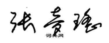 朱锡荣张梦瑶草书个性签名怎么写