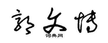 朱锡荣郭文博草书个性签名怎么写