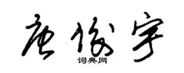 朱锡荣唐俊宇草书个性签名怎么写