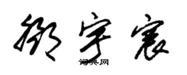 朱锡荣邓宇宸草书个性签名怎么写