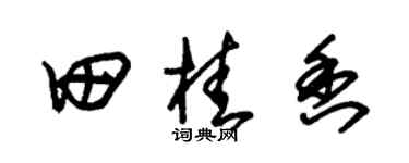 朱锡荣田桂香草书个性签名怎么写