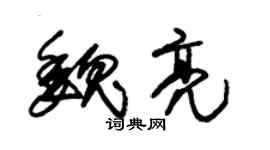 朱锡荣魏亮草书个性签名怎么写