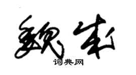 朱锡荣魏成草书个性签名怎么写