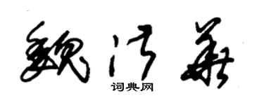 朱锡荣魏淑华草书个性签名怎么写