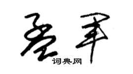 朱锡荣孟军草书个性签名怎么写