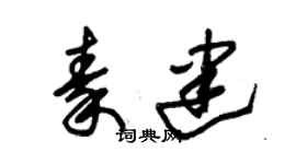 朱锡荣秦建草书个性签名怎么写