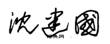 朱锡荣沈建国草书个性签名怎么写