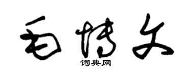 朱锡荣毛博文草书个性签名怎么写