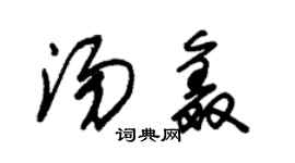 朱锡荣汤鑫草书个性签名怎么写