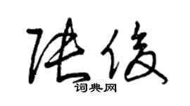 曾庆福张俊草书个性签名怎么写