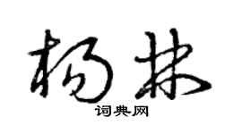 曾庆福杨林草书个性签名怎么写