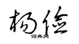 曾庆福杨俭草书个性签名怎么写