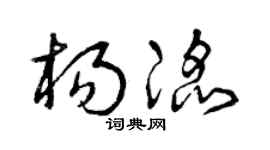 曾庆福杨滔草书个性签名怎么写