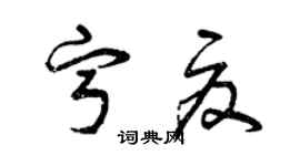 曾庆福宁夏草书个性签名怎么写