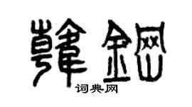 曾庆福韩钢篆书个性签名怎么写