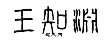 曾庆福王知渊篆书个性签名怎么写