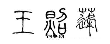 陈声远王照蓬篆书个性签名怎么写