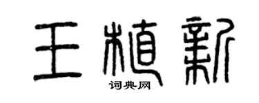 曾庆福王植新篆书个性签名怎么写