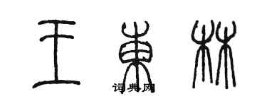 陈墨王东林篆书个性签名怎么写