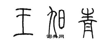 陈墨王旭青篆书个性签名怎么写