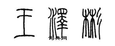 陈墨王泽彬篆书个性签名怎么写