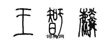 陈墨王智麟篆书个性签名怎么写