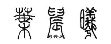 陈墨叶晨曦篆书个性签名怎么写