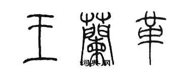 陈墨王兰革篆书个性签名怎么写