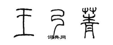 陈墨王乃菁篆书个性签名怎么写