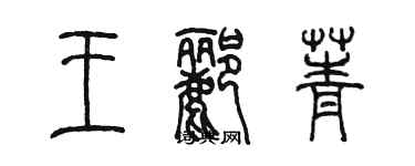 陈墨王郦菁篆书个性签名怎么写
