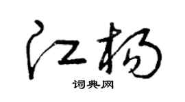 曾庆福江杨草书个性签名怎么写