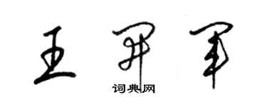 梁锦英王开军草书个性签名怎么写