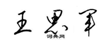 梁锦英王思军草书个性签名怎么写