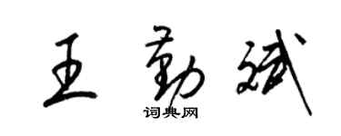 梁锦英王勤斌草书个性签名怎么写