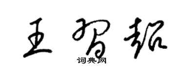 梁锦英王习超草书个性签名怎么写