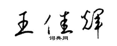 梁锦英王佳辉草书个性签名怎么写