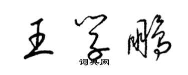 梁锦英王学鹏草书个性签名怎么写