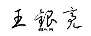 梁锦英王银亮草书个性签名怎么写
