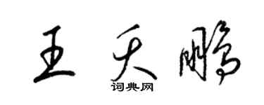 梁锦英王夭鹏草书个性签名怎么写