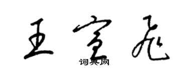 梁锦英王宣飞草书个性签名怎么写