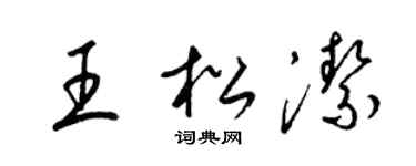 梁锦英王松洁草书个性签名怎么写