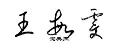 梁锦英王敏雯草书个性签名怎么写