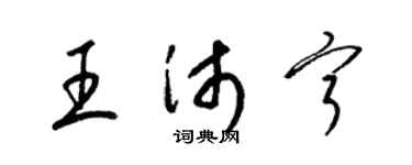 梁锦英王沛宁草书个性签名怎么写