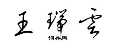 梁锦英王瑞云草书个性签名怎么写