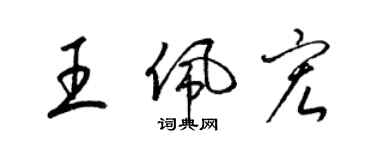 梁锦英王佩宏草书个性签名怎么写